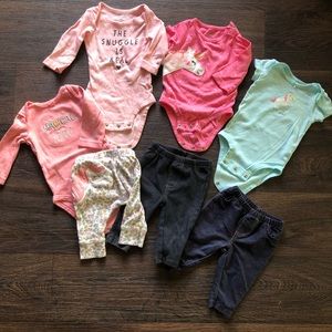 Carters 3 month, baby girls outfit set.